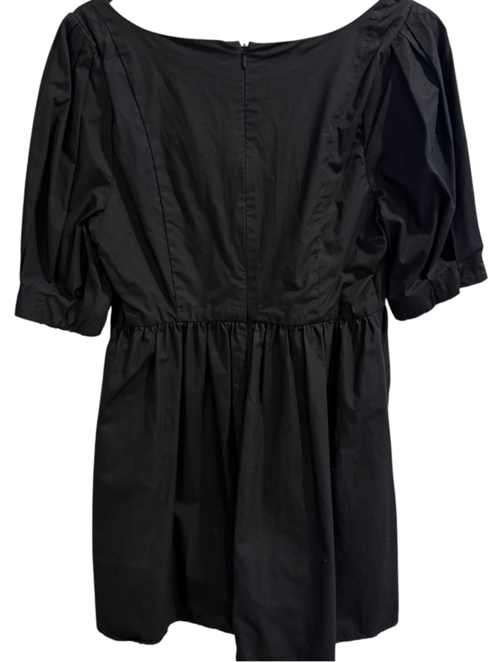 Madewell Cotton Poplin Puff-Sleeve Mini Dress Item NH073 Size 8 - Picture 6 of 10